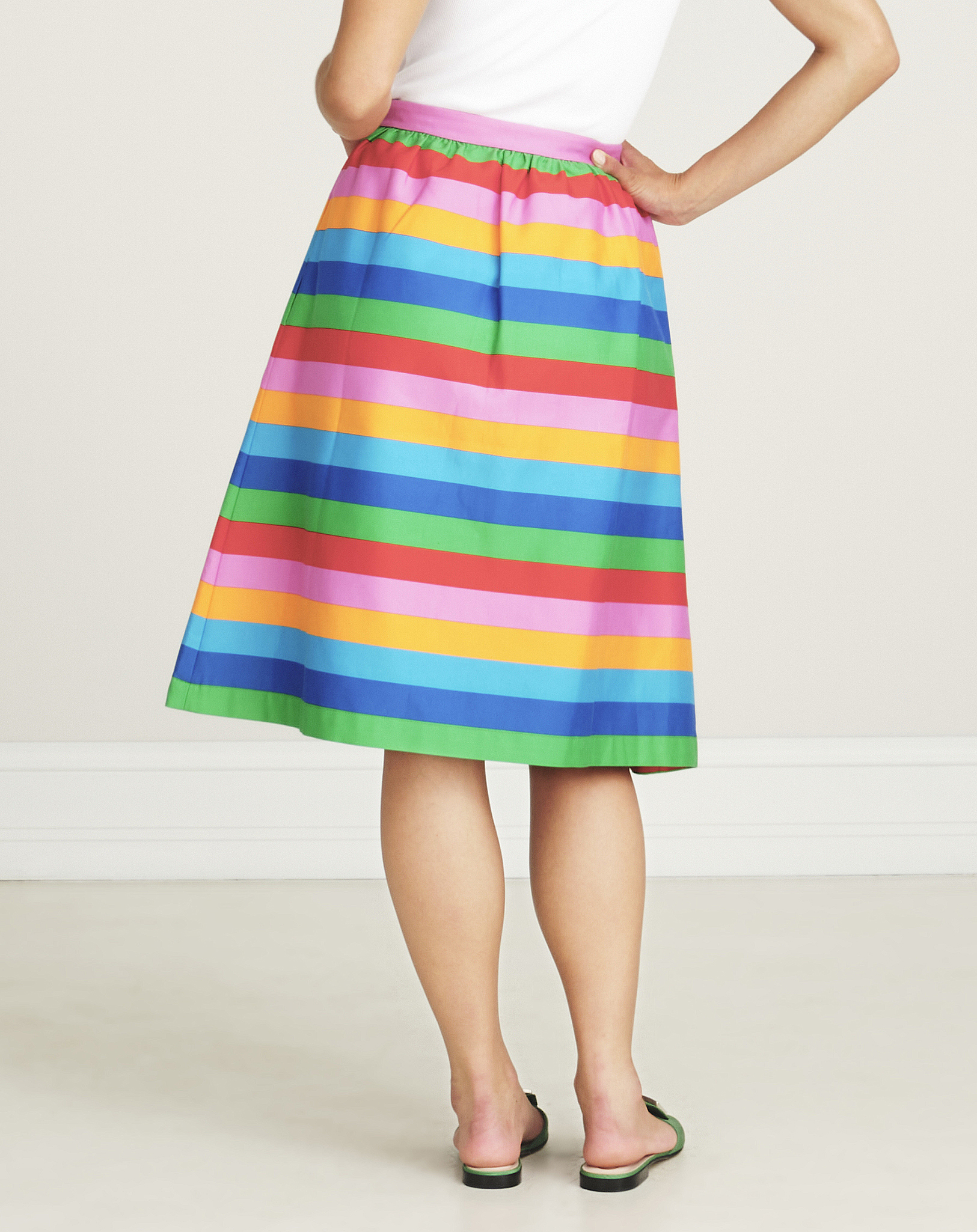 Valentino - Multicolor Striped Midi Skirt IT42